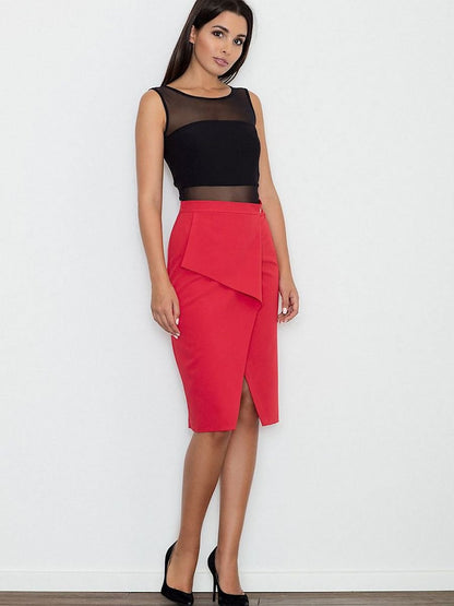 Elegant Cotton and Polyester Figl Skirt