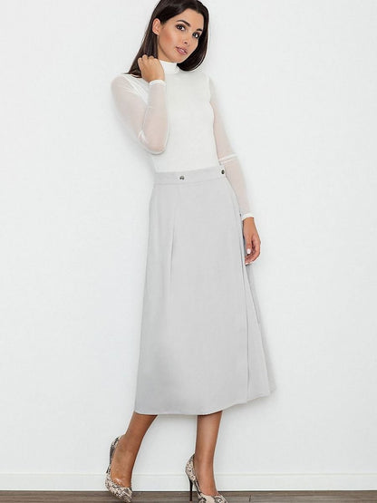 Elegant Delicate Long Skirt with Waist Fastening