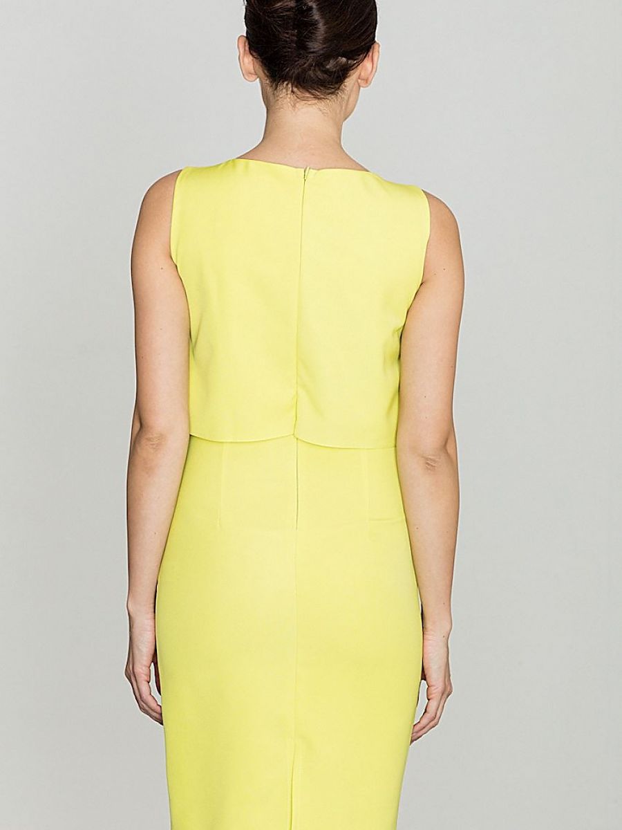 Lenitif Cocktail Dress with Back Zipper and Split