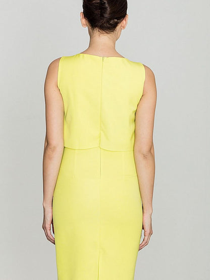 Lenitif Cocktail Dress with Back Zipper and Split