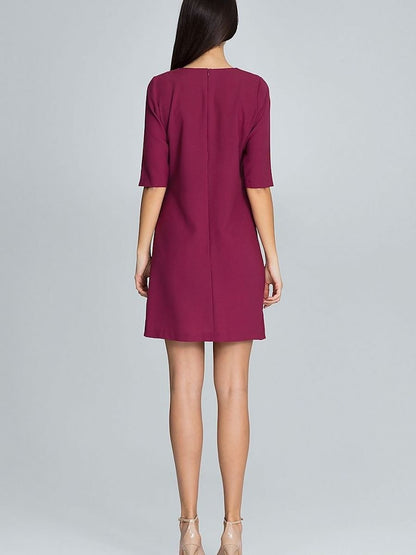 Figl Cocktail 3/4 Sleeve Dress with Ruffles