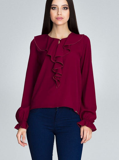 Frilled Jabot Blouse