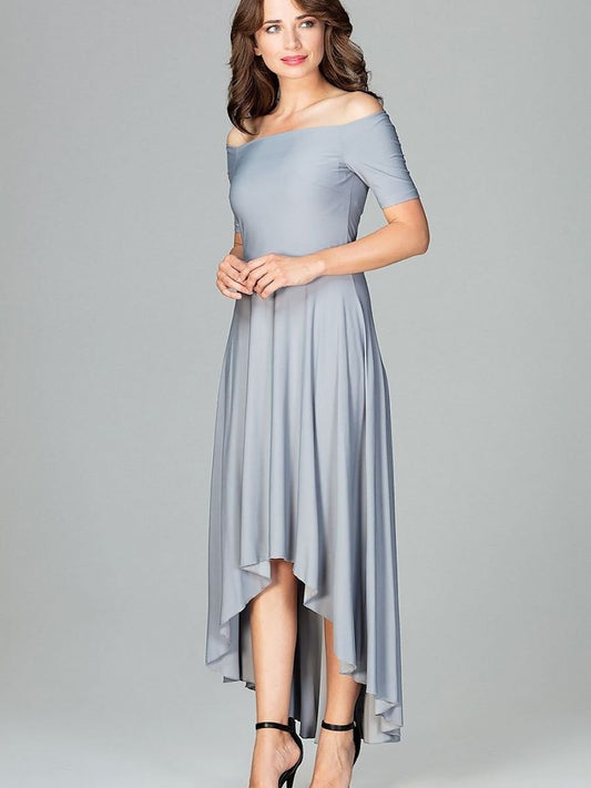 Elegant Asymmetrical Off-Shoulder Cocktail Dress