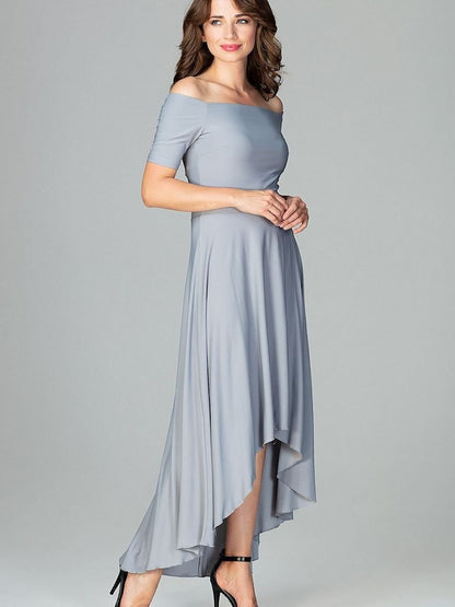 Elegant Asymmetrical Off-Shoulder Cocktail Dress