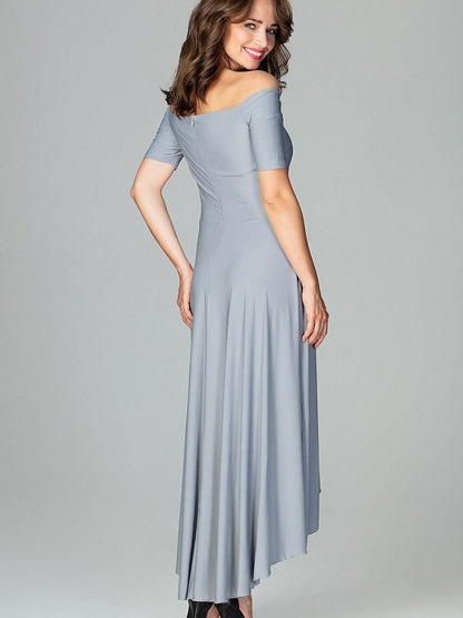 Elegant Asymmetrical Off-Shoulder Cocktail Dress