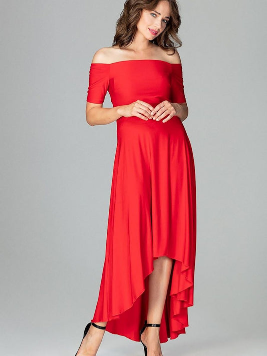 Elegant Asymmetrical Off-Shoulder Cocktail Dress