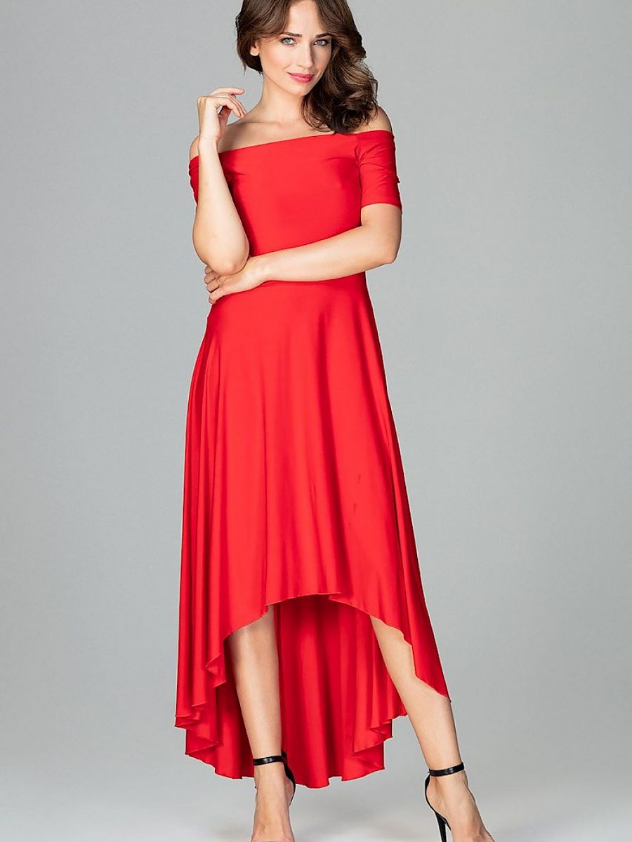 Elegant Asymmetrical Off-Shoulder Cocktail Dress