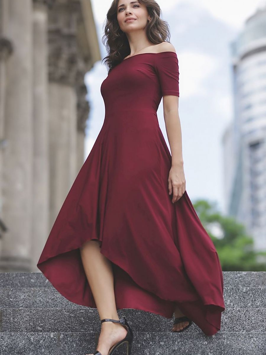 Elegant Off-Shoulder Cocktail Dress Lenitif