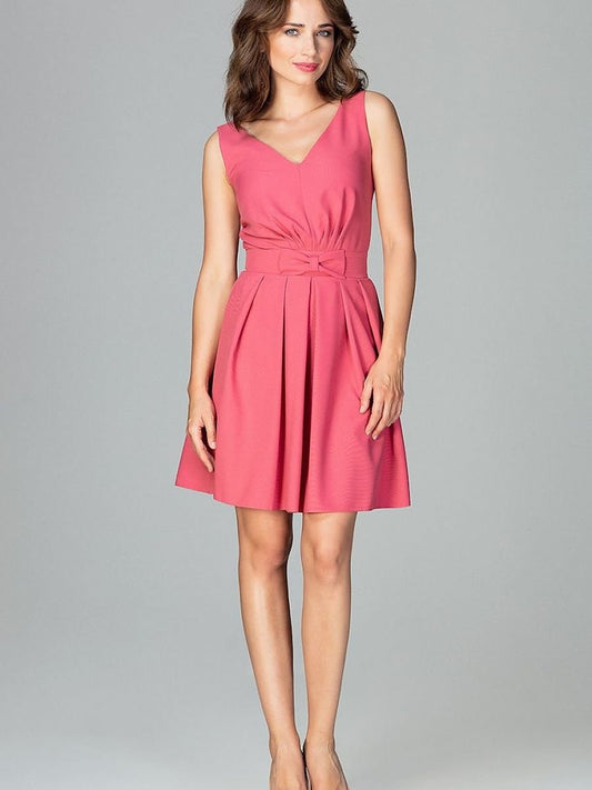 Lenitif Sleeveless Cocktail Dress with Bow Detail