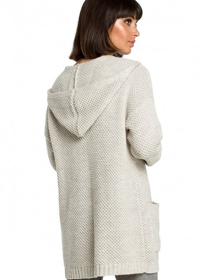 Knitted Hooded Cardigan