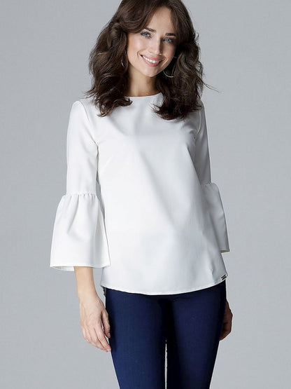 Frilled 3/4 Sleeve Blouse