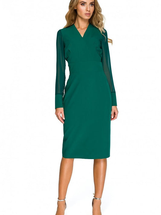 Stylove V-Neck Chiffon Sleeve Cocktail Dress