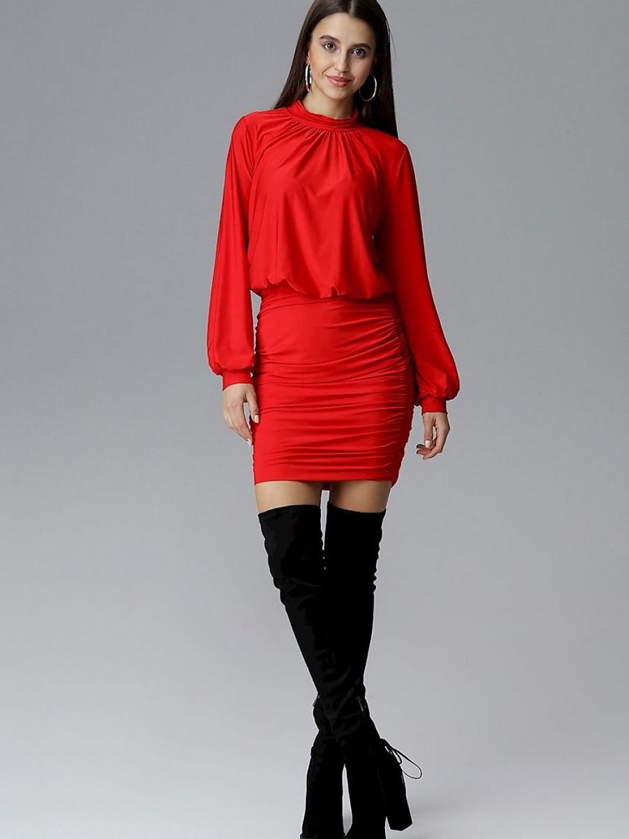 Figl Elegant Wide Sleeve Cocktail Dress