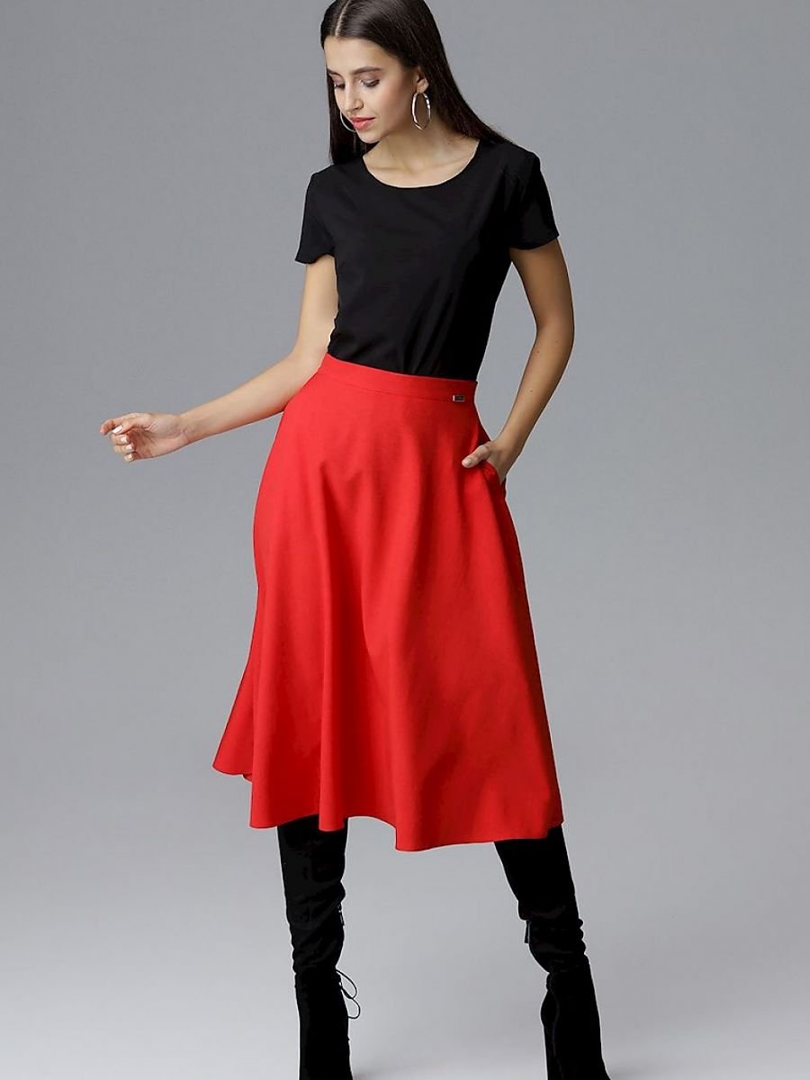 Flared Belted Skirt