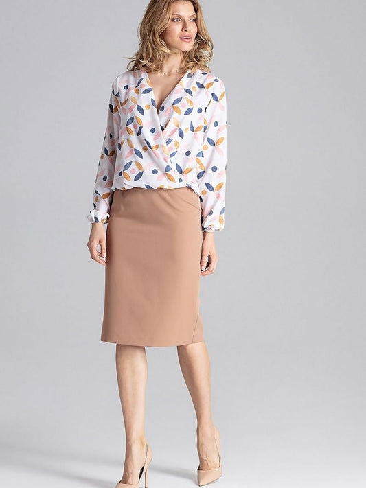 Elegant Knee-Length Pencil Skirt by Figl