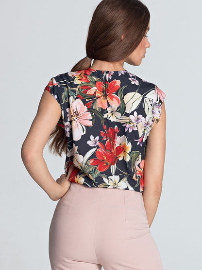 Nife Lightweight Blouse with Delicate Front Burst