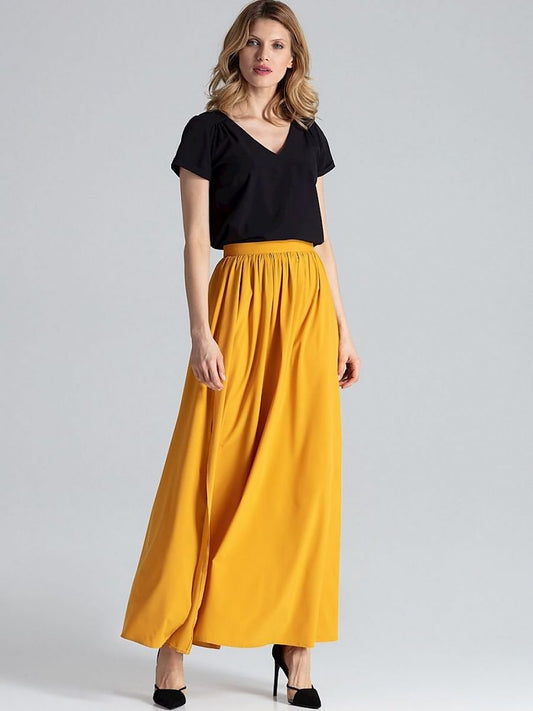 Elegant and Versatile Wide Skirt with Side Slits