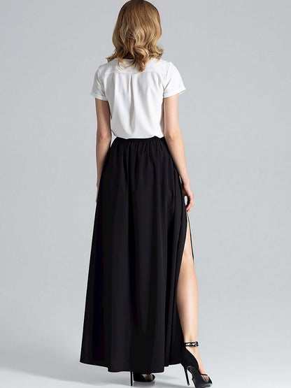 Elegant Side Slit Long Skirt