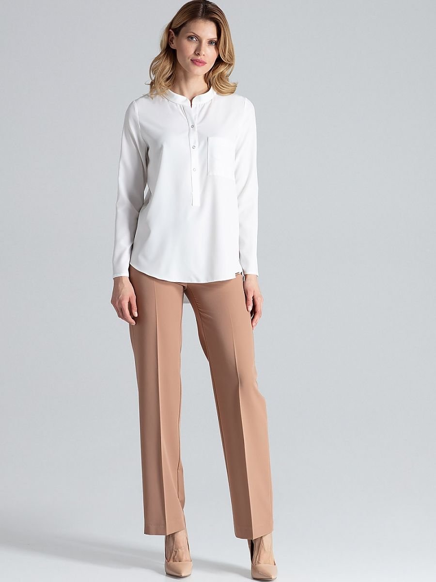 Figl Stand-Up Collar Blouse