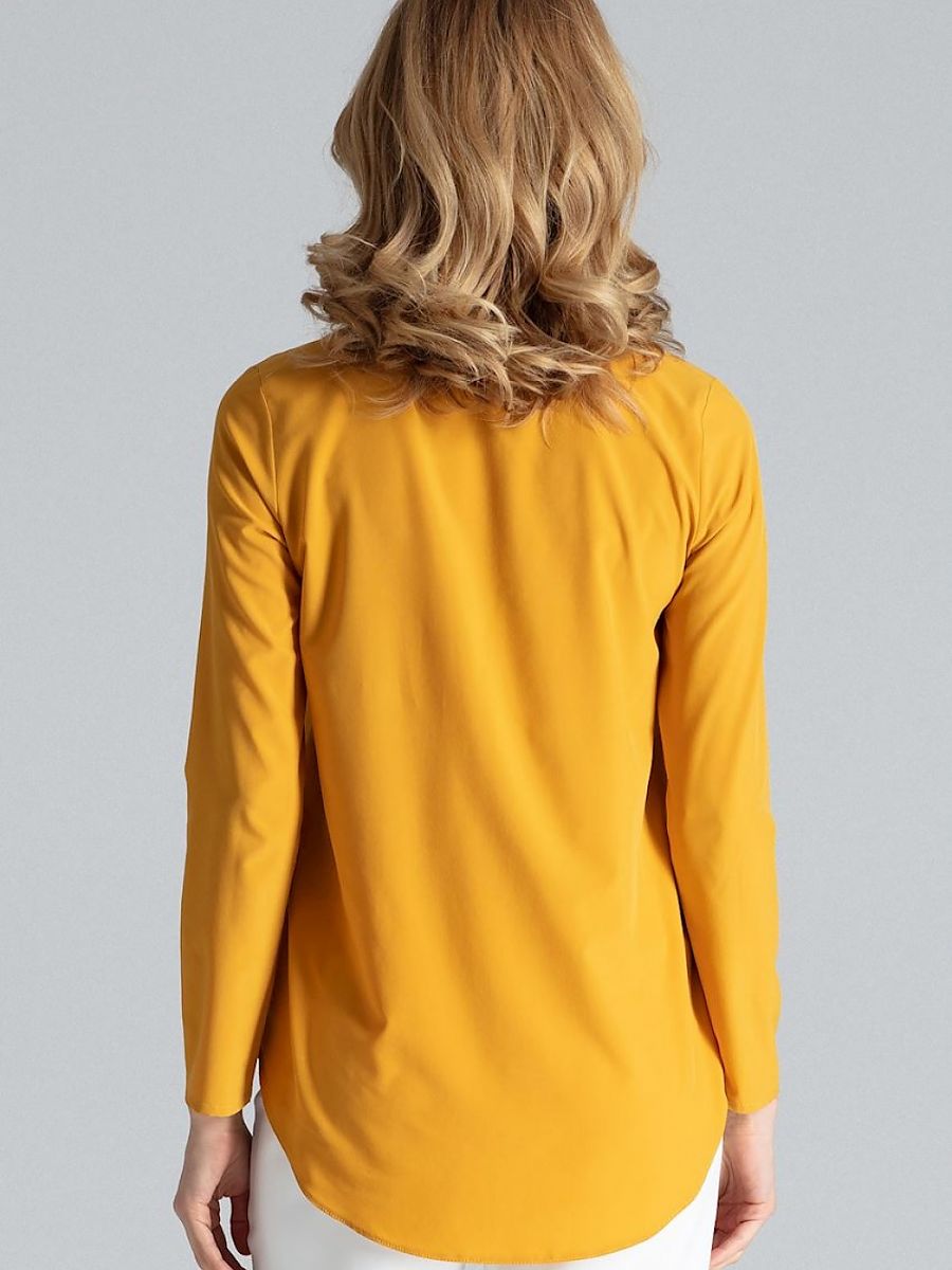 Stylish Long Sleeve Snap Blouse