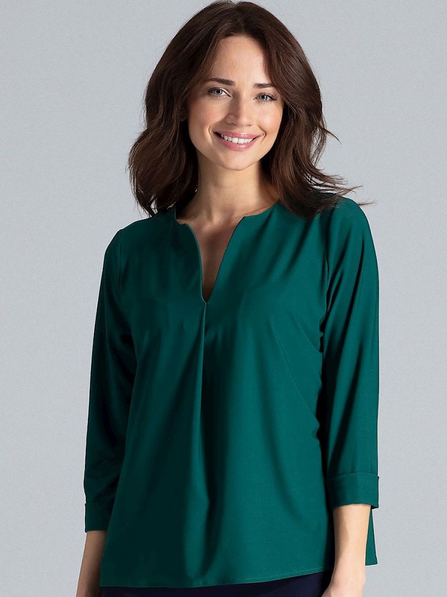 Loose-Fitting Long-Sleeve Serek Blouse