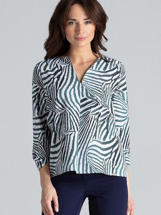 Lenitif Loose-Fit Blouse with Serek Neckline