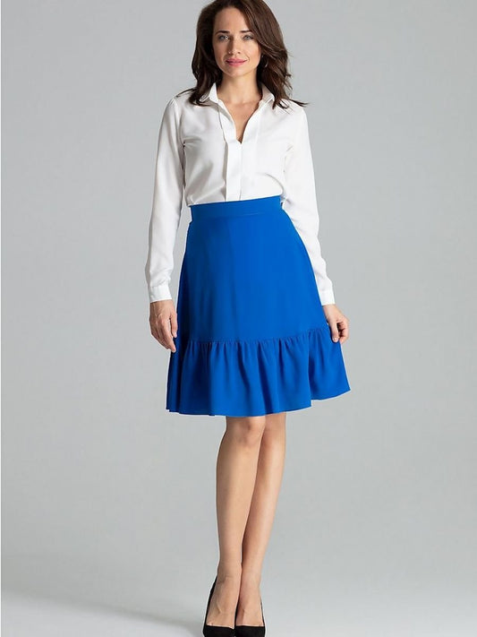 Lenitif Sapphire Flared Knee-Length Skirt