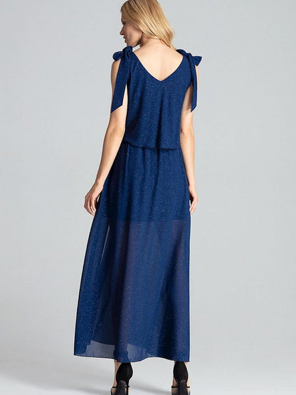 Figl Navy Blue Sensual Sleeveless Cocktail Dress