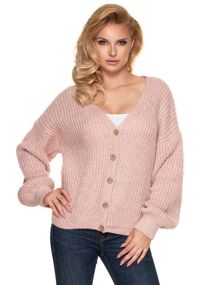 Jumper with Peep-Through Cardigan Detail