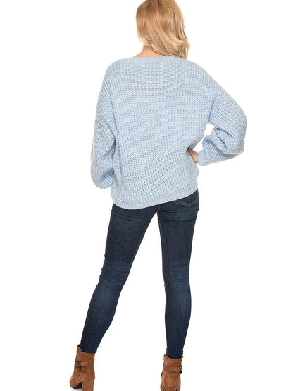 Cardigan Peekaboo Jumper - British Style Oversized Wrap Sweater