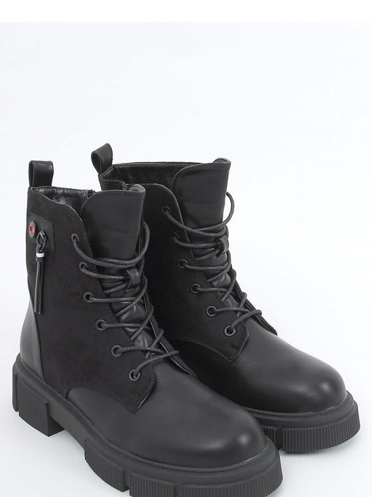 Inello Lace-Up Ladies Boots with Practical Zipper