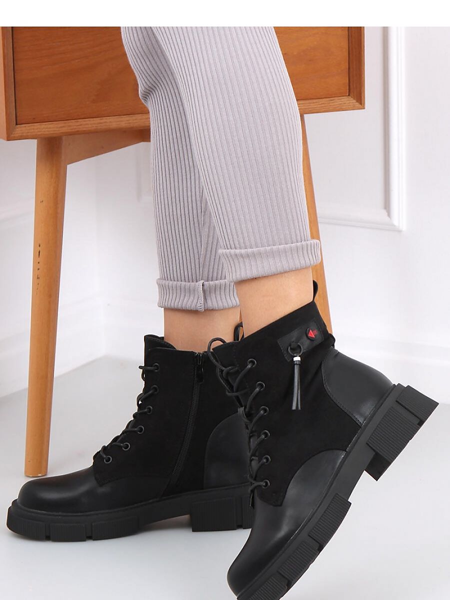 Inello Lace-Up Ladies Boots with Practical Zipper