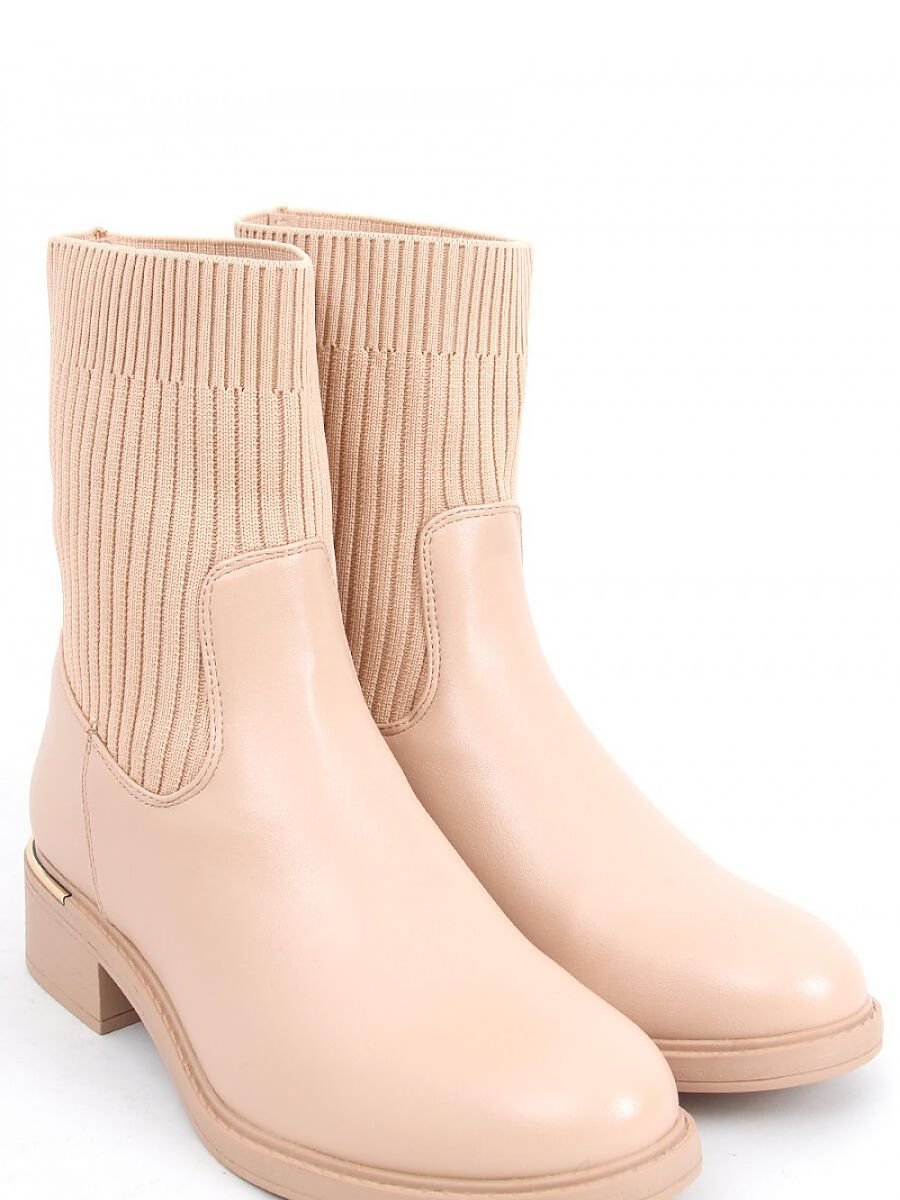 Ankle Boots Inello: Sock-Like Fabric Women's Flat Sole Boots