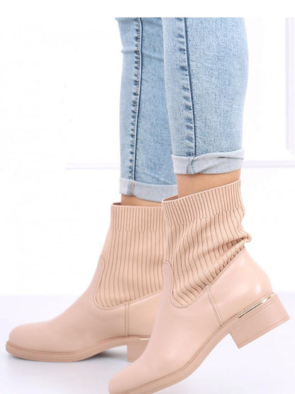 Ankle Boots Inello: Sock-Like Fabric Women's Flat Sole Boots