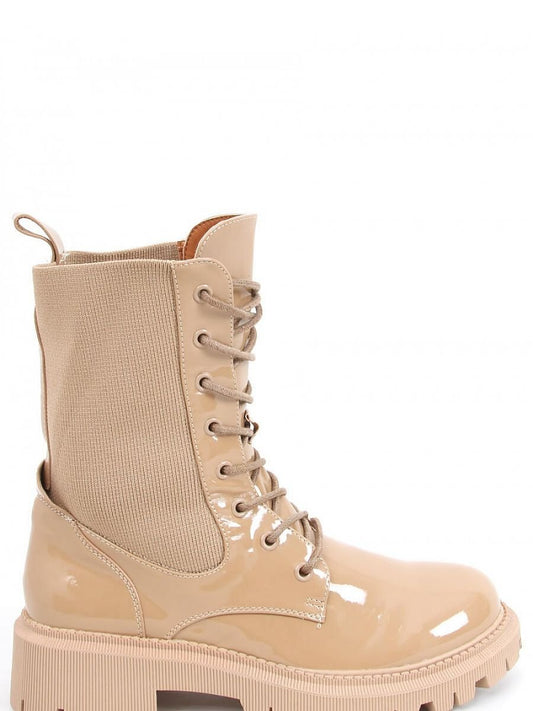 Inello: Ladies' Combat Style Lace-Up Boots