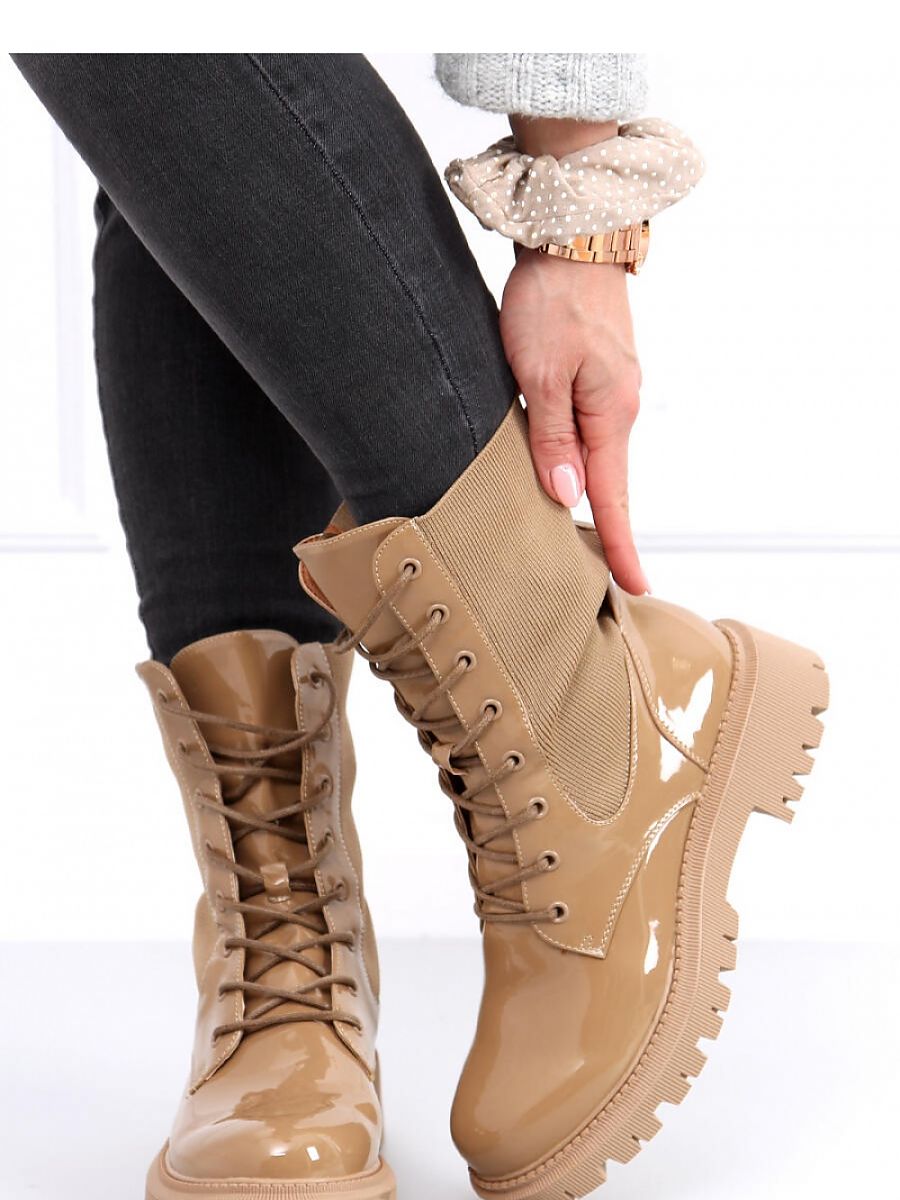 Inello: Ladies' Combat Style Lace-Up Boots