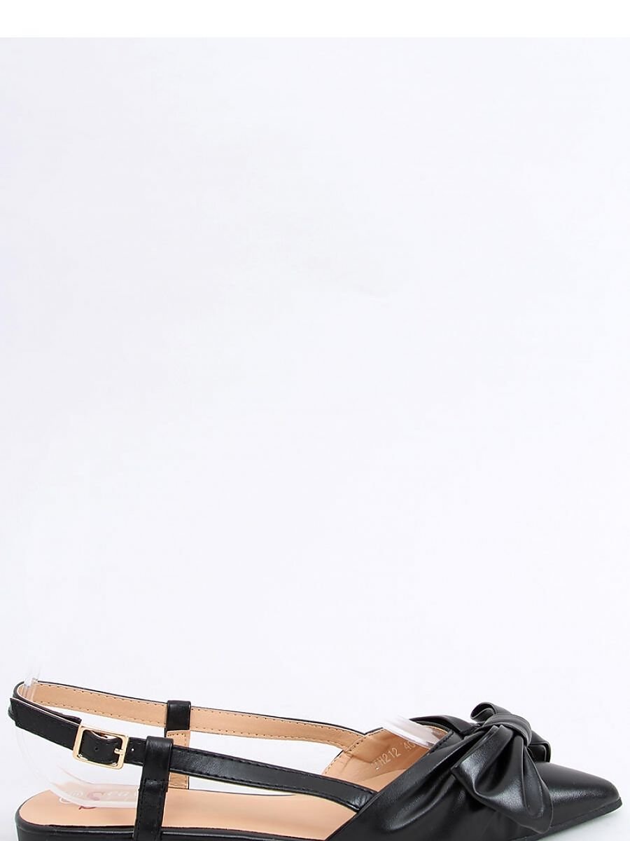 Inello Pointed-toe Ballet Flats with Open Heel