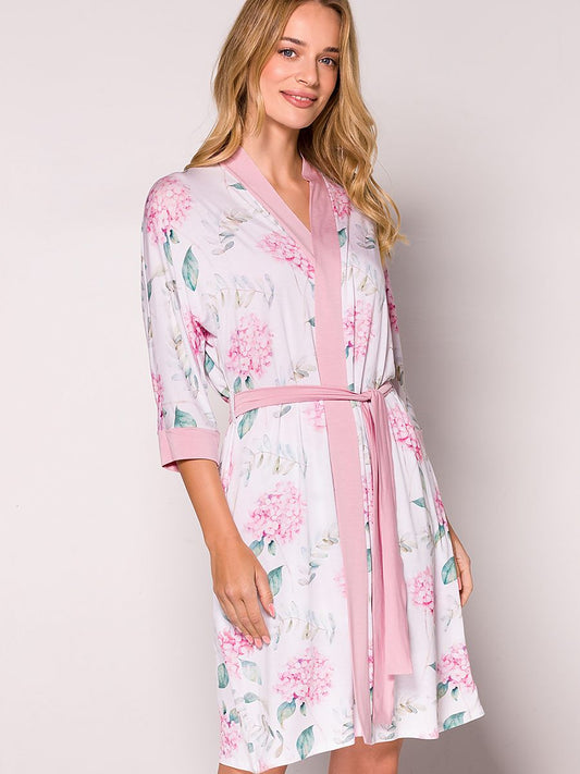 Floral Pleated Airy Bathrobe