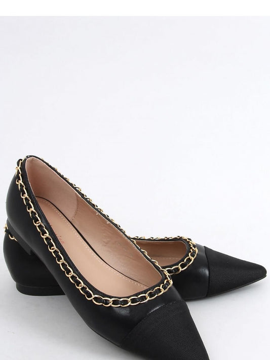 Elegant Women's Ballerina Flats with Chain Detail