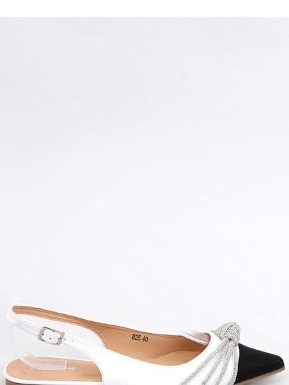 Elegant Zircon-Embellished Women's Ballet Flats with Open Heel