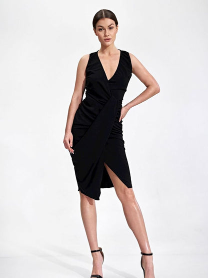 Sophisticated Figl Envelope Neckline Cocktail Dress