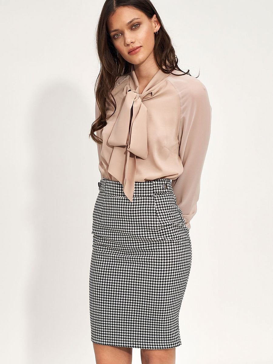 Nife Fitted Peplite Skirt