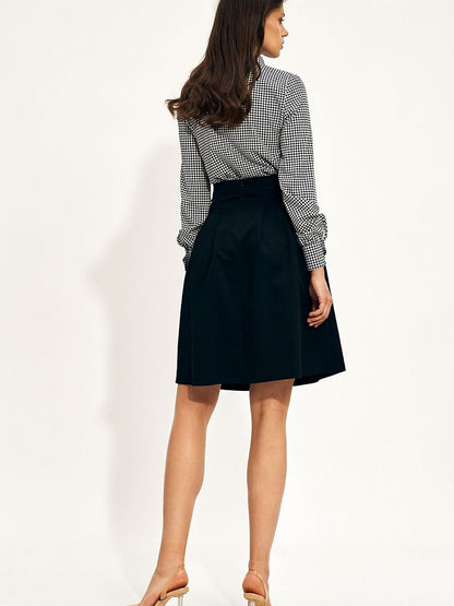 Nife Flared High Waist Skirt