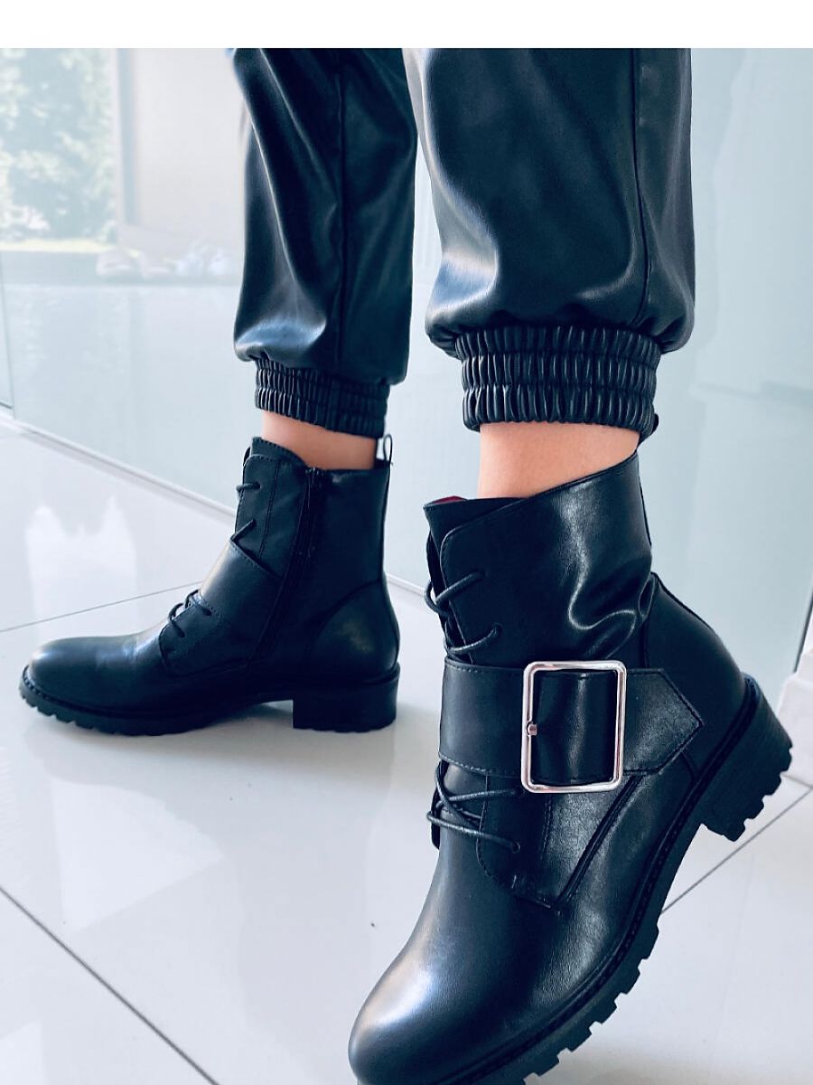 Inello Lace-Up Women's Black Boots