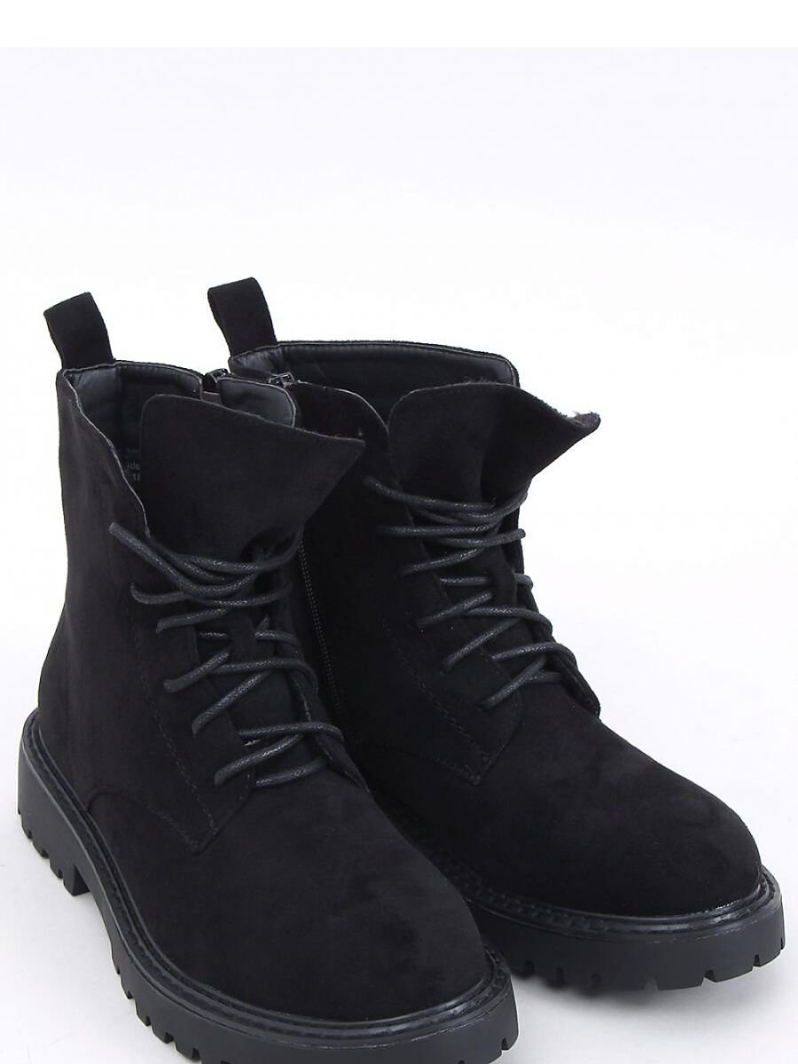 Inello Suede Boots with Zipper and Lace Closure