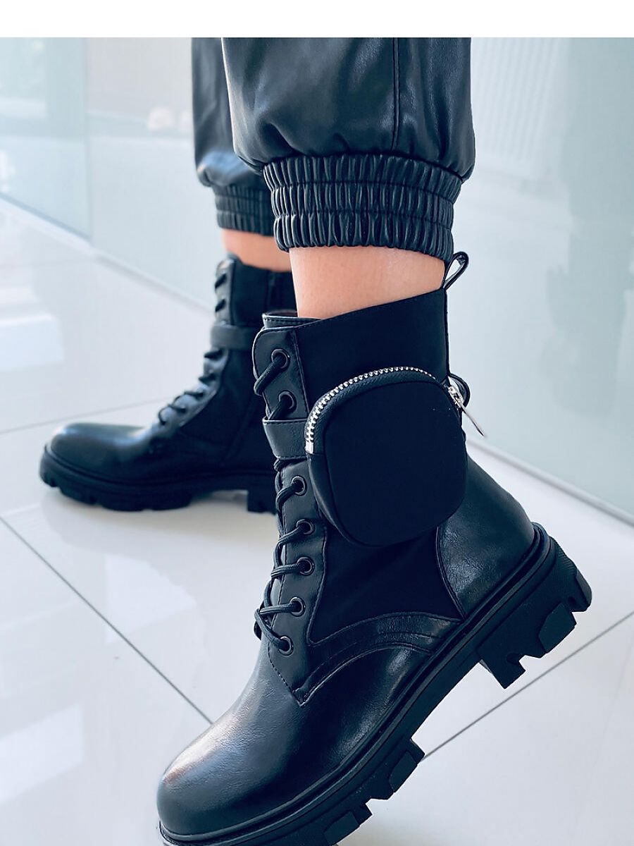 Inello Lace-Up Boots with Detachable Pouch