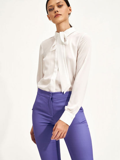 Nife Bow-detail Office Blouse