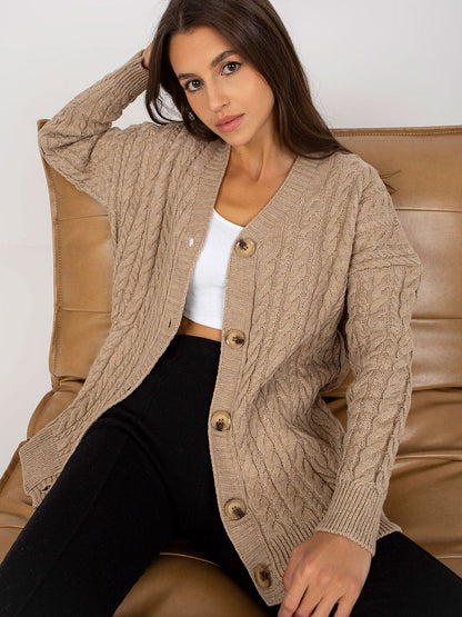 Cardigan Rue Paris - Women's Button-Up Knit Sweater