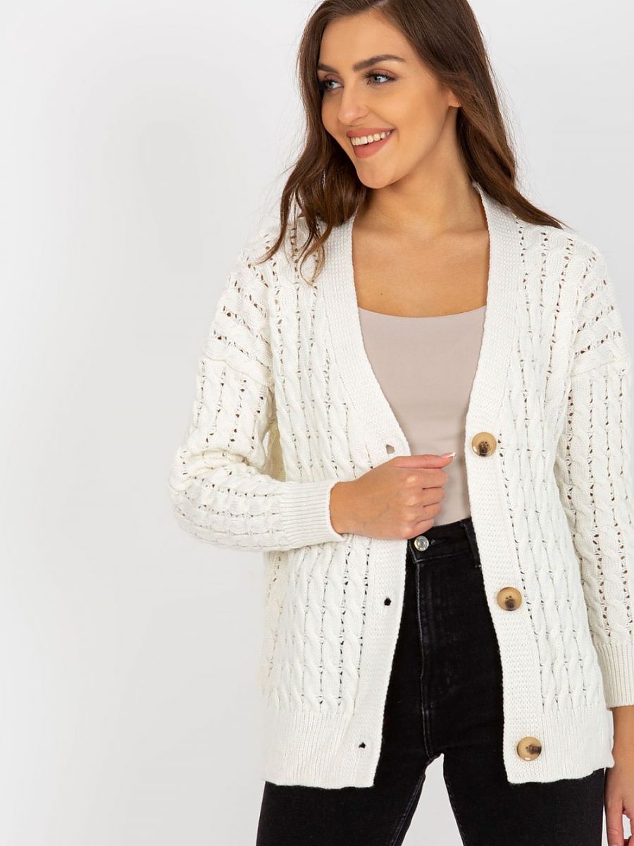 Cardigan Rue Paris: Women's Button-Down Sweater with Long Sleeves