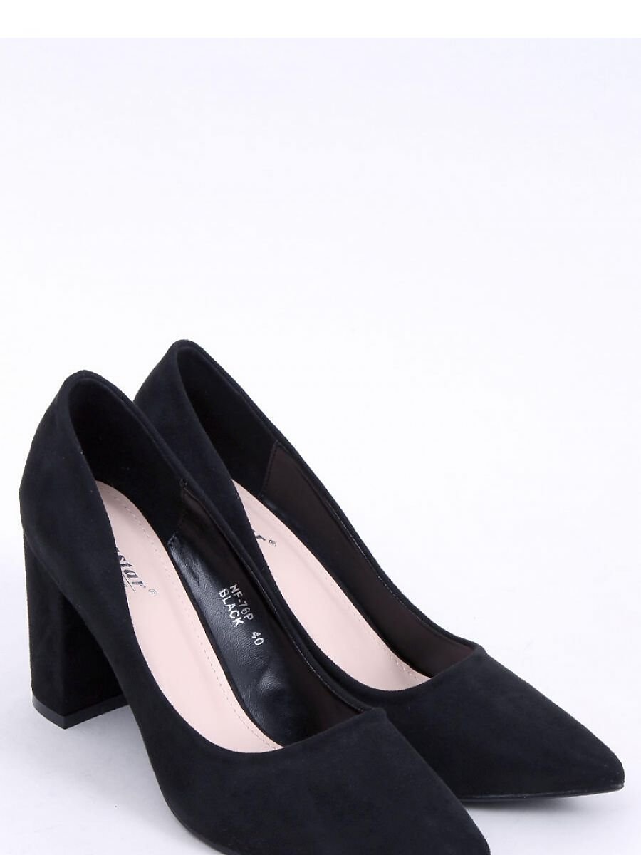 Classic Suede Pointed-Toe Block Heel Pumps